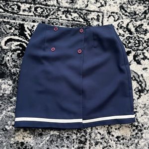 Blue button sailor skirt
